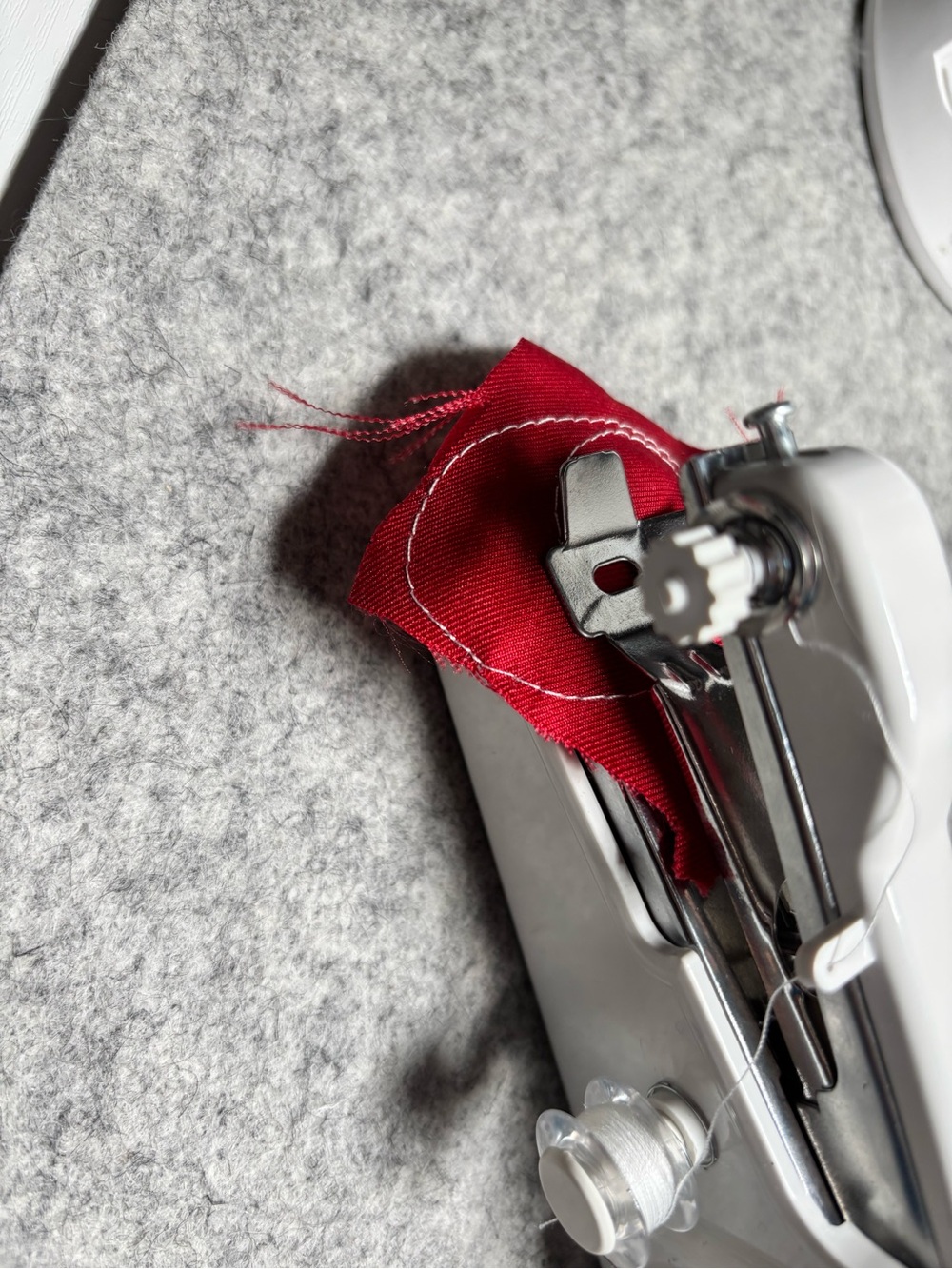 Handheld White Mini Sewing Machine - Portable Stitcher - Picture 3 of 3